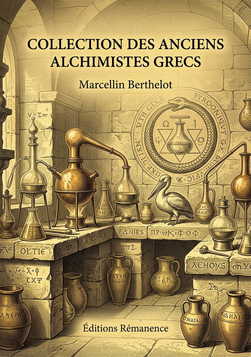 Livre Collection des anciens alchimistes grecs - L2, 3-4-5-6 par Marcellin Berthelot - Couverture - Editions Remanence