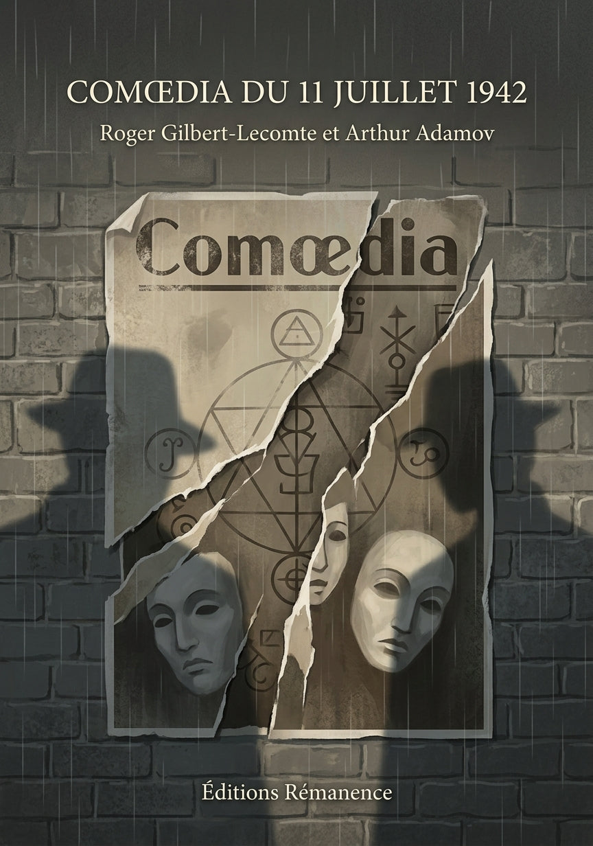 Livre Comœdia du 11 juillet 1942 par Roger Gilbert-Lecomte et Arthur Adamov - Couverture - Editions Remanence