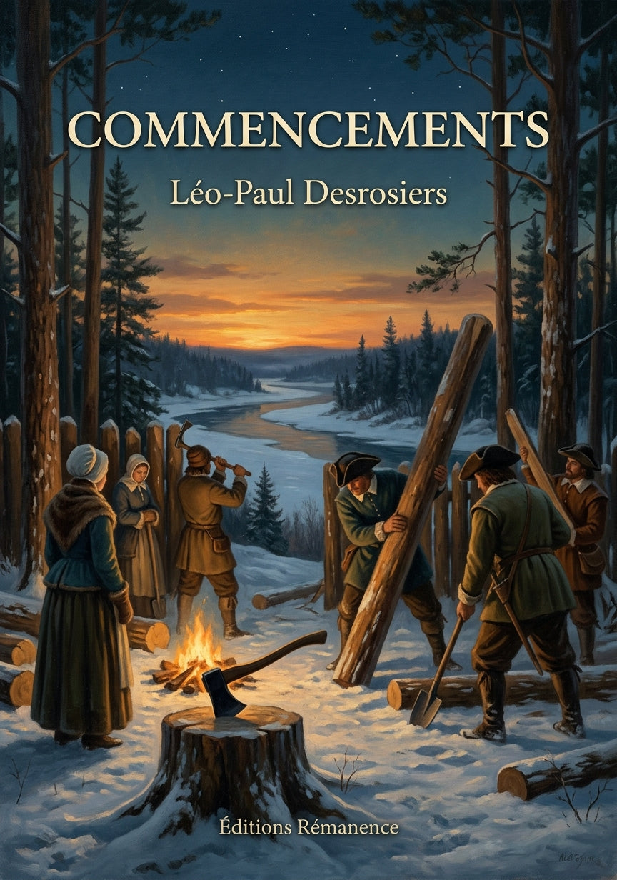Livre Commencements par Léo-Paul Desrosiers - Couverture - Editions Remanence