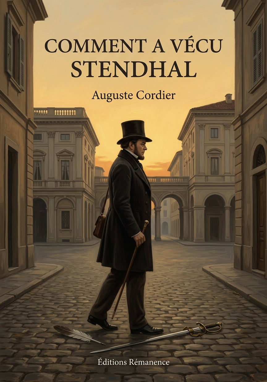 Livre Comment a vécu Stendhal par Auguste Cordier - Couverture - Editions Remanence
