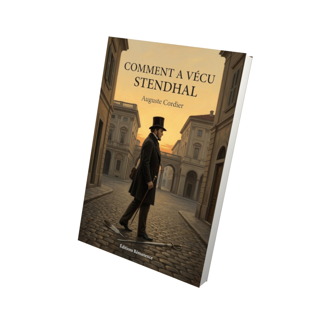 Livre Comment a vécu Stendhal par Auguste Cordier - Vue 3D - Editions Remanence