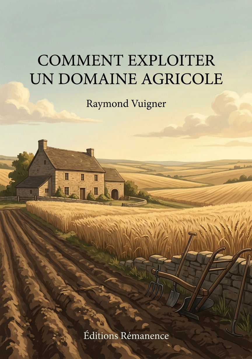 Livre Comment exploiter un domaine agricole par Raymond Vuigner - Couverture - Editions Remanence