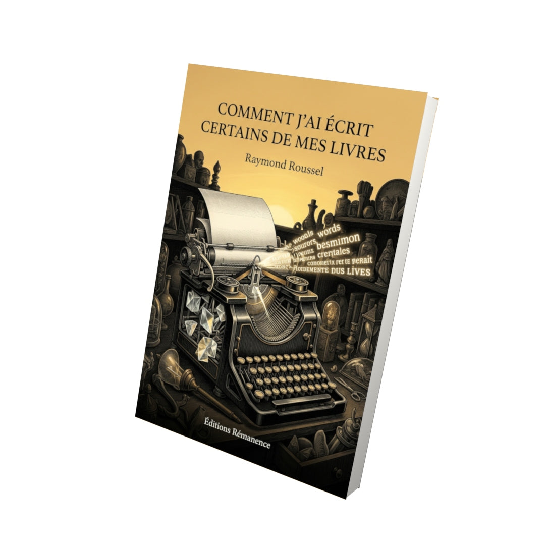 Livre Comment j’ai écrit certains de mes livres par Raymond Roussel - Vue 3D - Editions Remanence