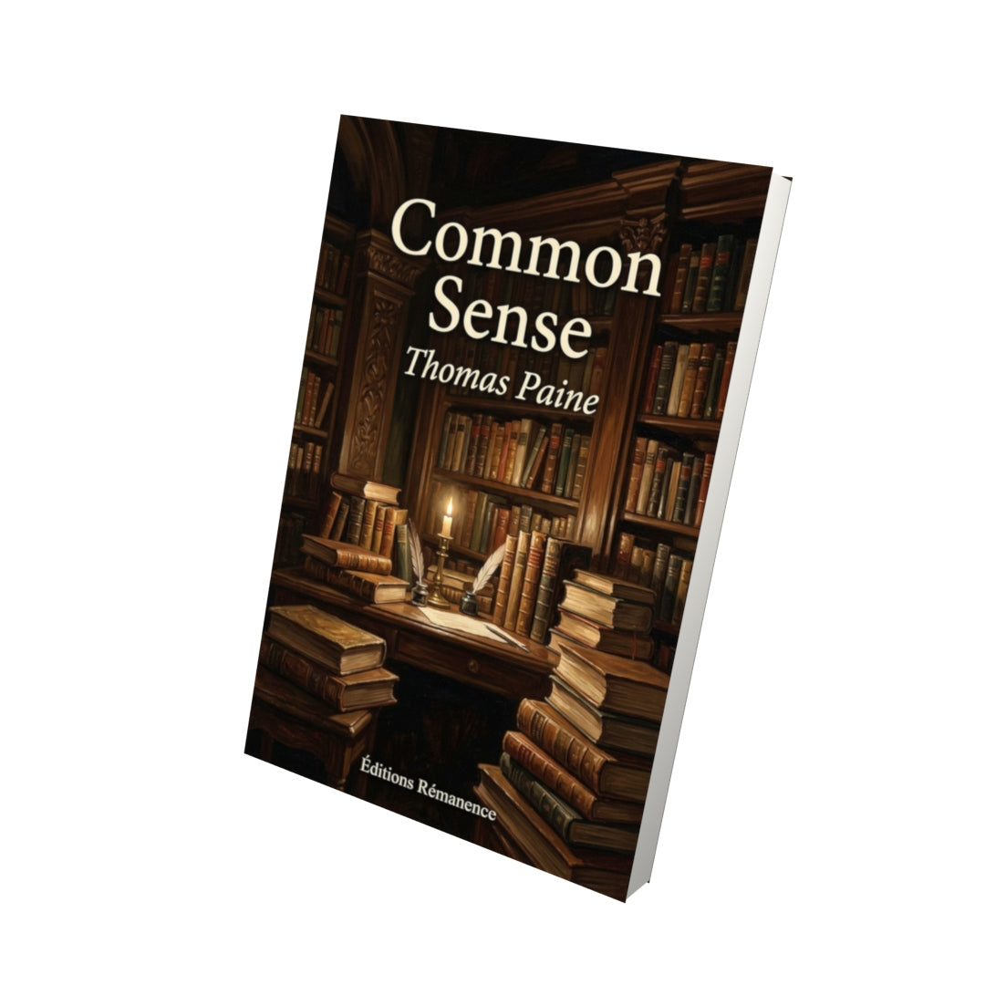 Livre Common Sense – Thomas Paine - Vue 3D - Editions Remanence