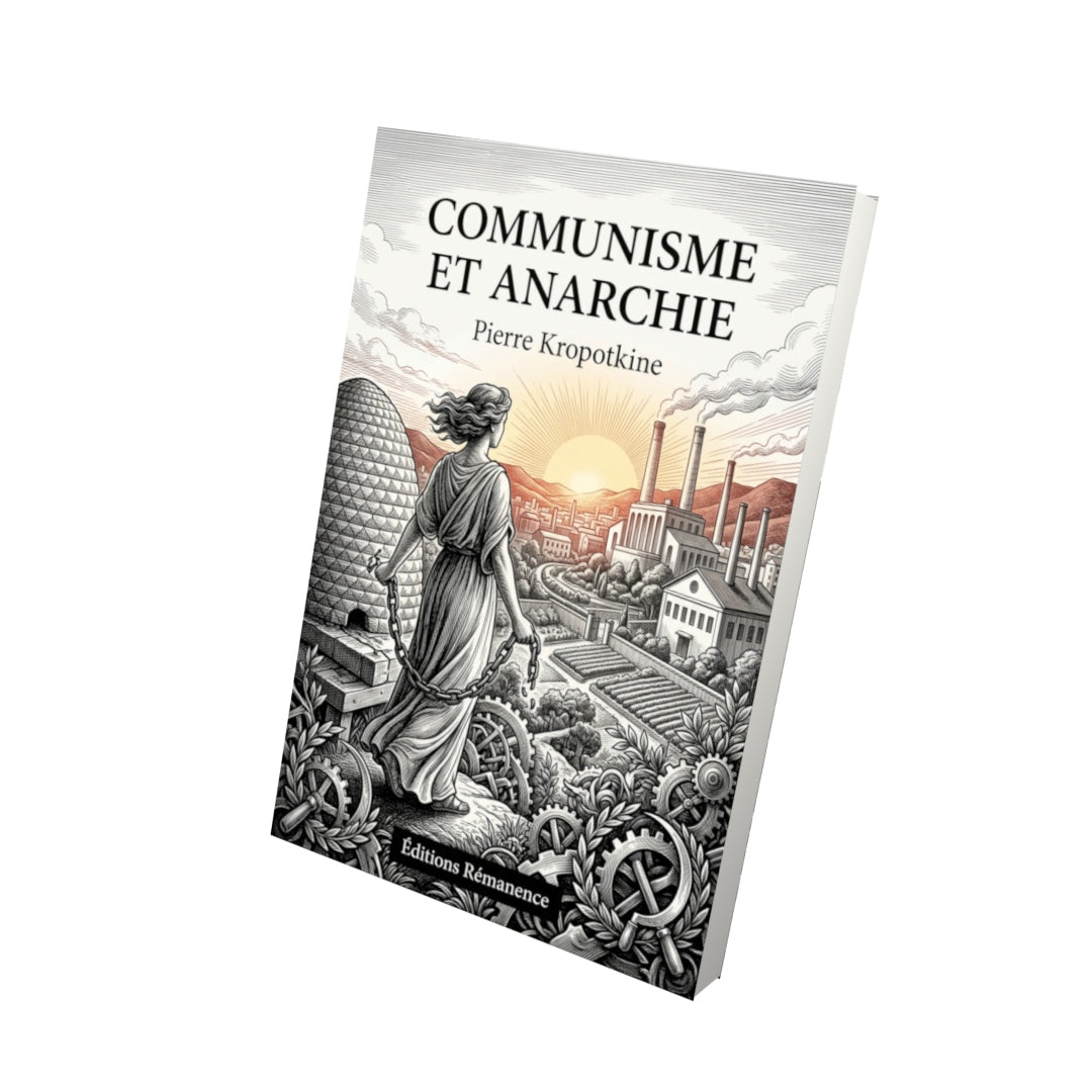 Livre Communisme et anarchie par Pierre Kropotkine - Vue 3D - Editions Remanence