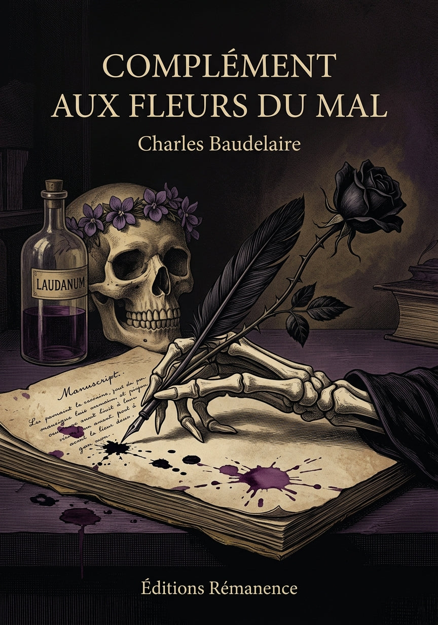 Livre Complément aux Fleurs du mal par Charles Baudelaire - Couverture - Editions Remanence