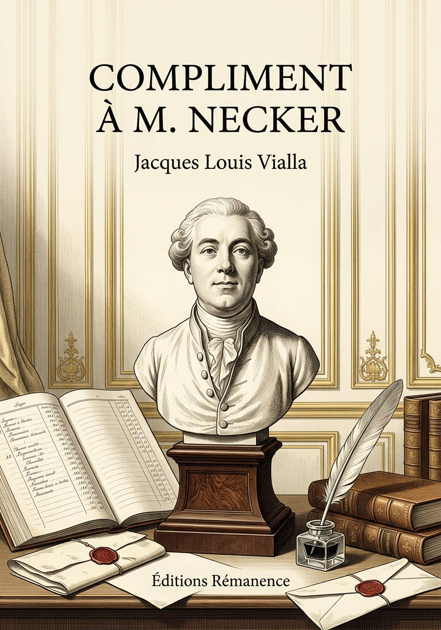 Livre Compliment à M. Necker par Jacques Louis Vialla - Couverture - Editions Remanence