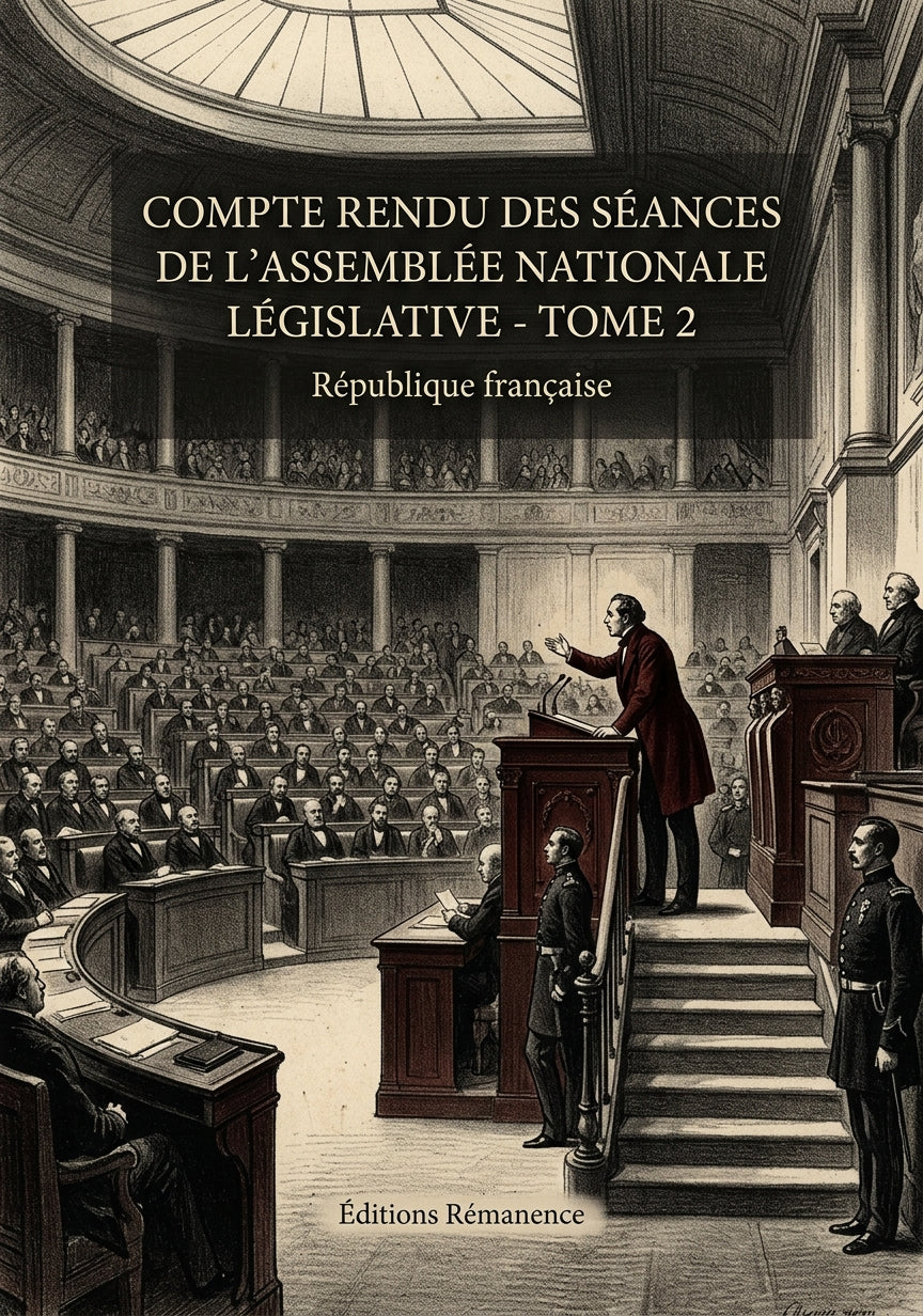 Livre Compte rendu des séances de l’Assemblée nationale législative - Tome 2 par République française - Couverture - Editions Remanence