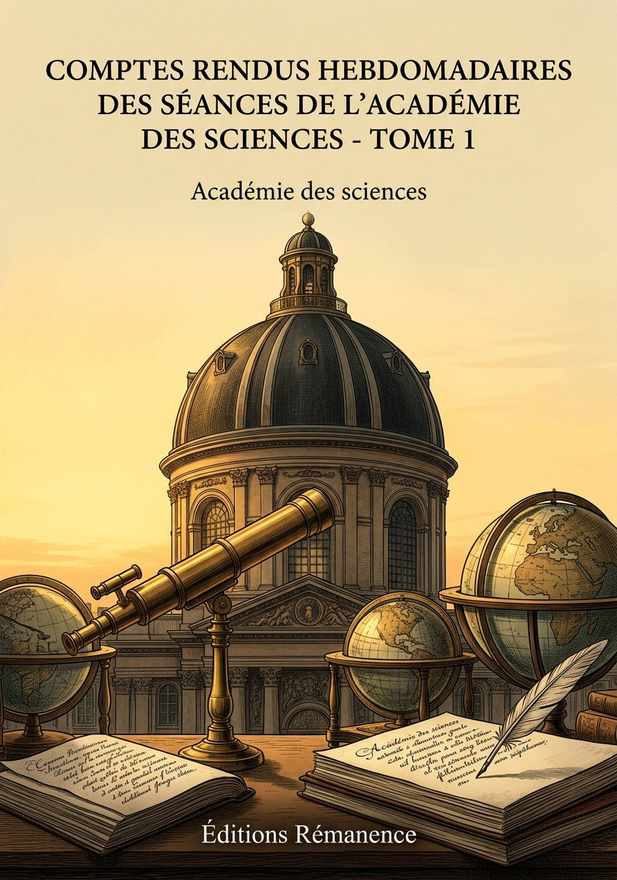Livre Comptes rendus hebdomadaires des séances de l’Académie des sciences - Tome 1 par Académie des sciences - Couverture - Editions Remanence