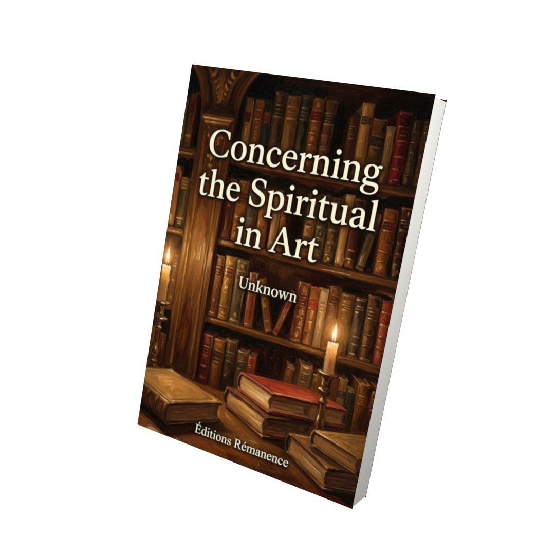 Livre Concerning the Spiritual in Art - Vue 3D - Editions Remanence