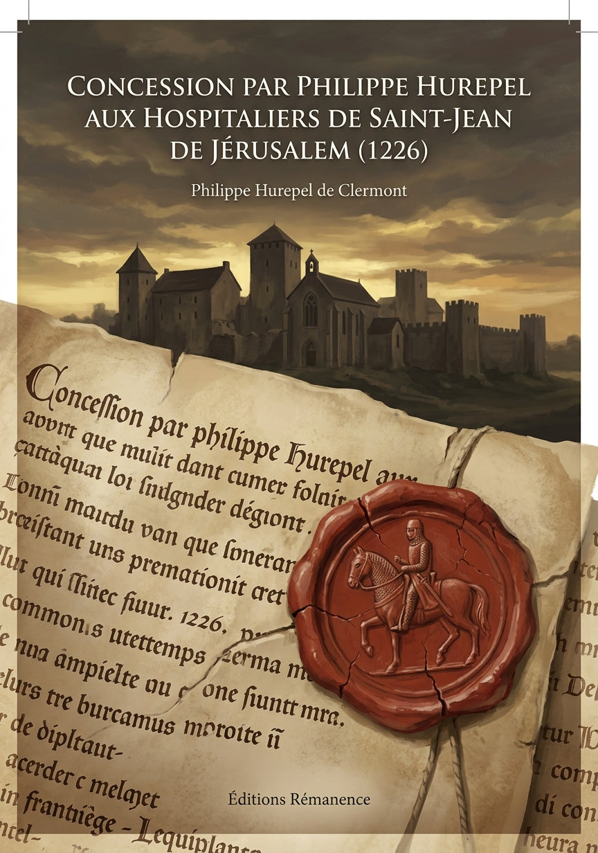 Livre Concession par Philippe Hurepel aux hospitaliers de Saint-Jean de Jérusalem (1226) par Philippe Hurepel de Clermont - Couverture - Editions Remanence