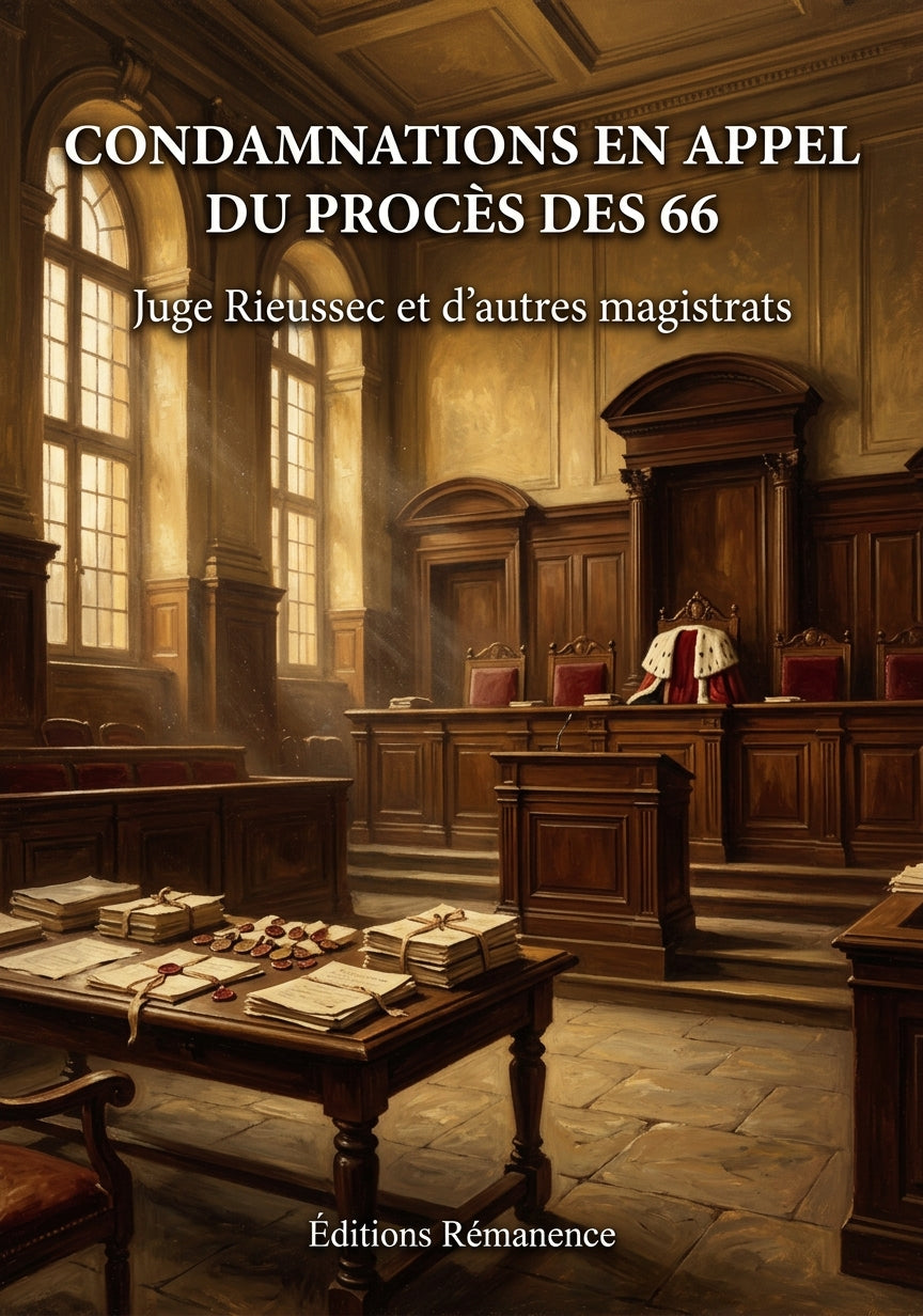 Livre Condamnations en appel du procès des 66 par Juge Rieussec et d'autres magistrats - Couverture - Editions Remanence