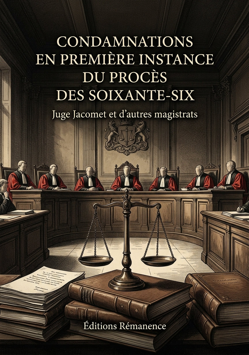 Livre Condamnations en première instance du procès des soixante-six par Juge Jacomet et d’autres magistrats - Couverture - Editions Remanence