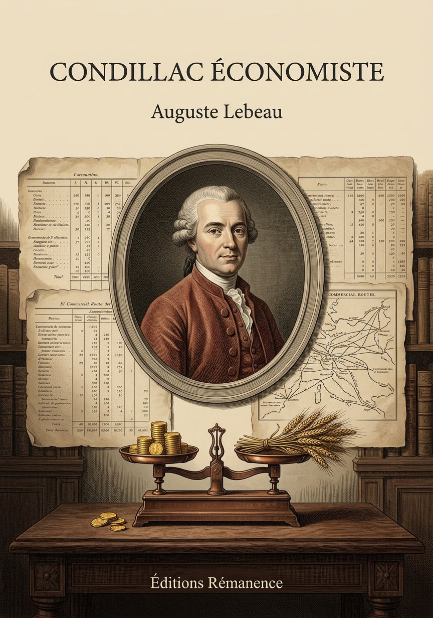 Livre Condillac économiste par Auguste Lebeau - Couverture - Editions Remanence