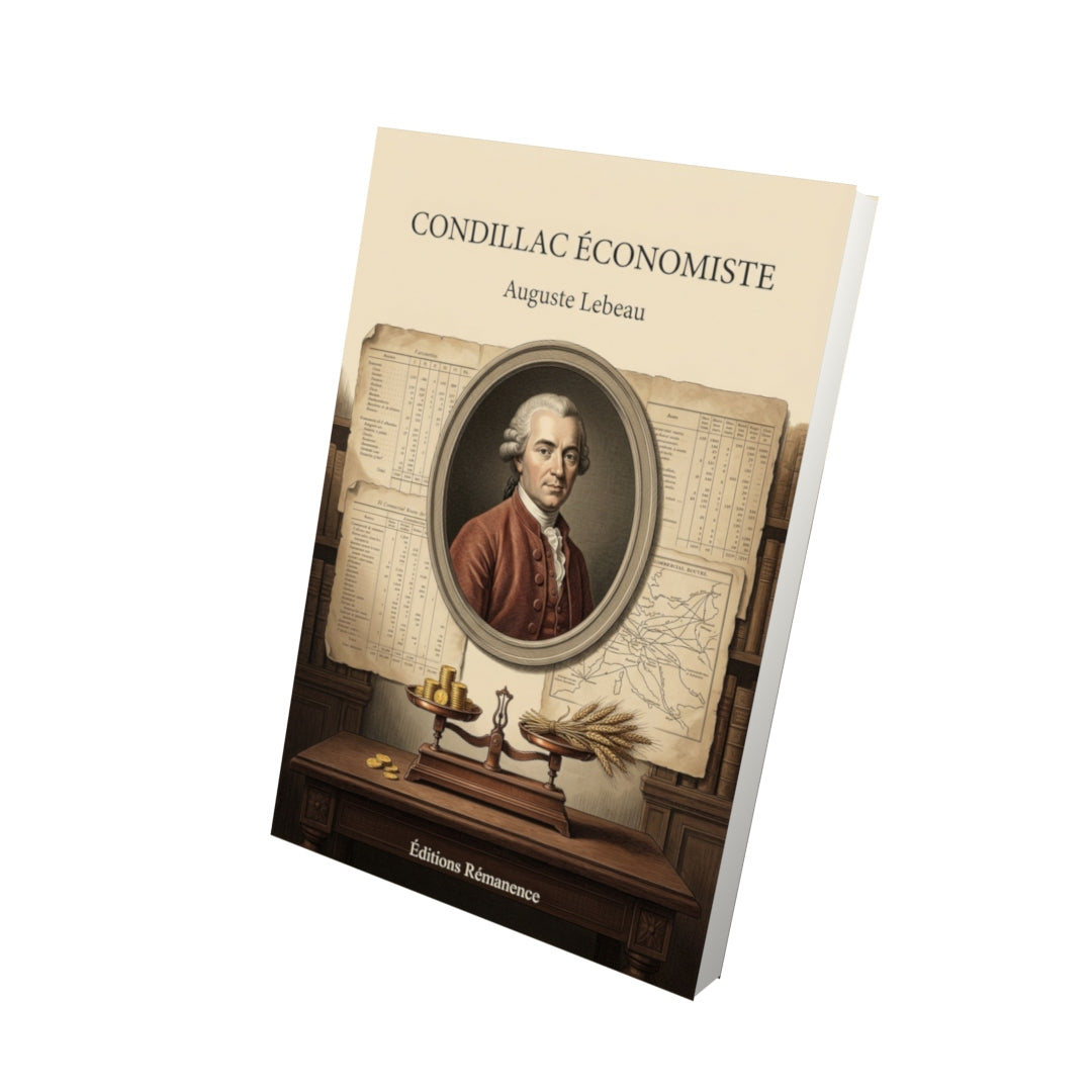 Livre Condillac économiste par Auguste Lebeau - Vue 3D - Editions Remanence