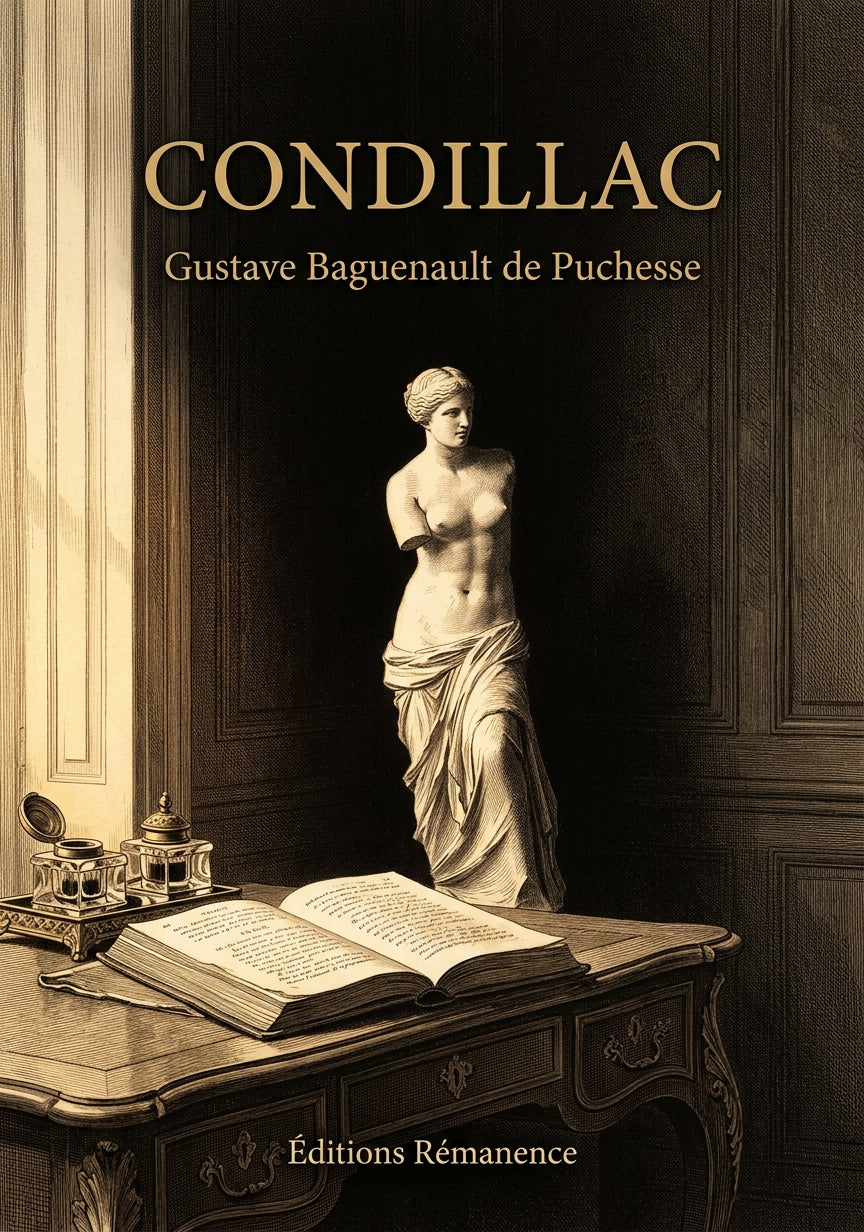 Livre Condillac par Gustave Baguenault de Puchesse - Couverture - Editions Remanence