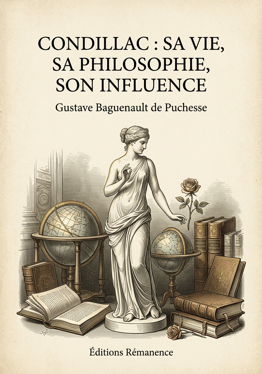 Condillac : sa vie, sa philosophie, son influence - Gustave Baguenault de Puchesse (Couverture)