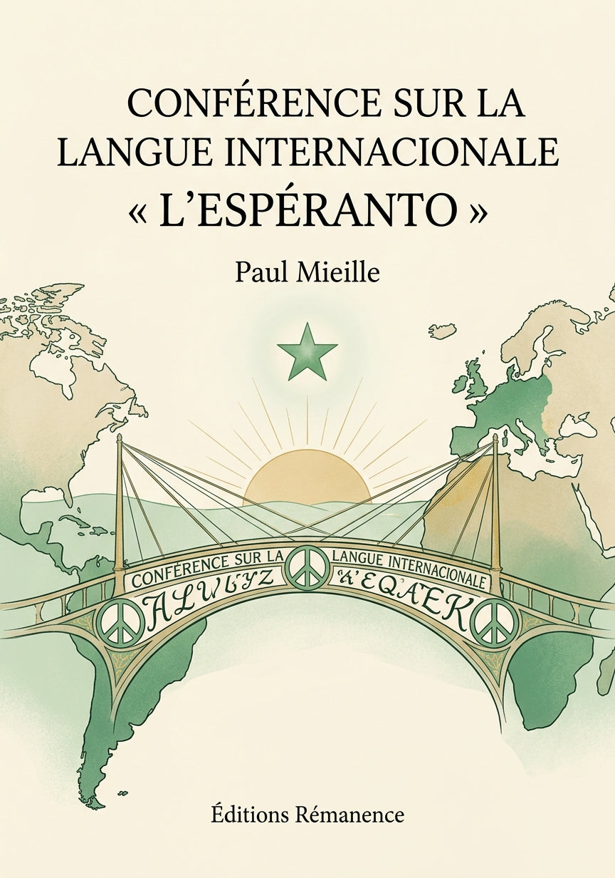 Livre Conférence sur la Langue Internacionale « L’Espéranto » par Paul Mieille - Couverture - Editions Remanence