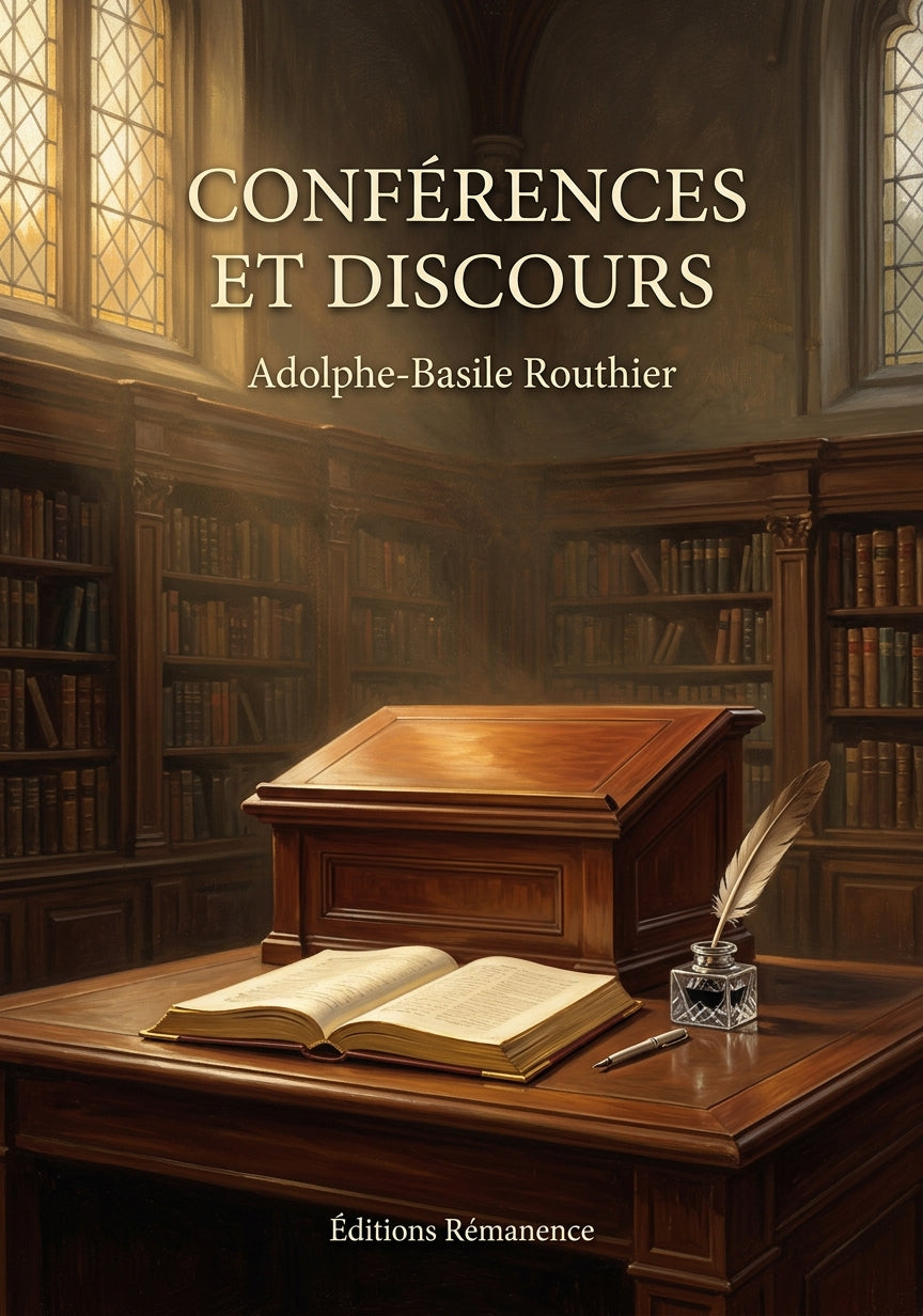 Livre Conférences et discours par Adolphe-Basile Routhier - Couverture - Editions Remanence