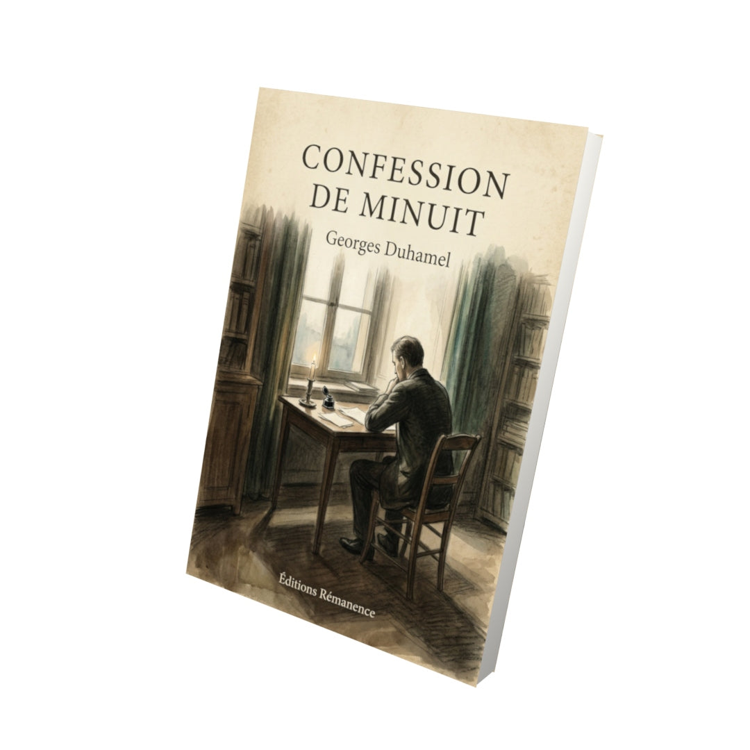 Livre Confession de Minuit - Georges Duhamel - Vue 3D - Editions Remanence