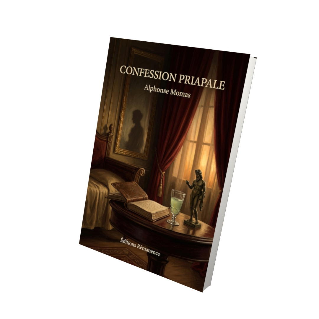 Livre Confession priapale par Alphonse Momas - Vue 3D - Editions Remanence
