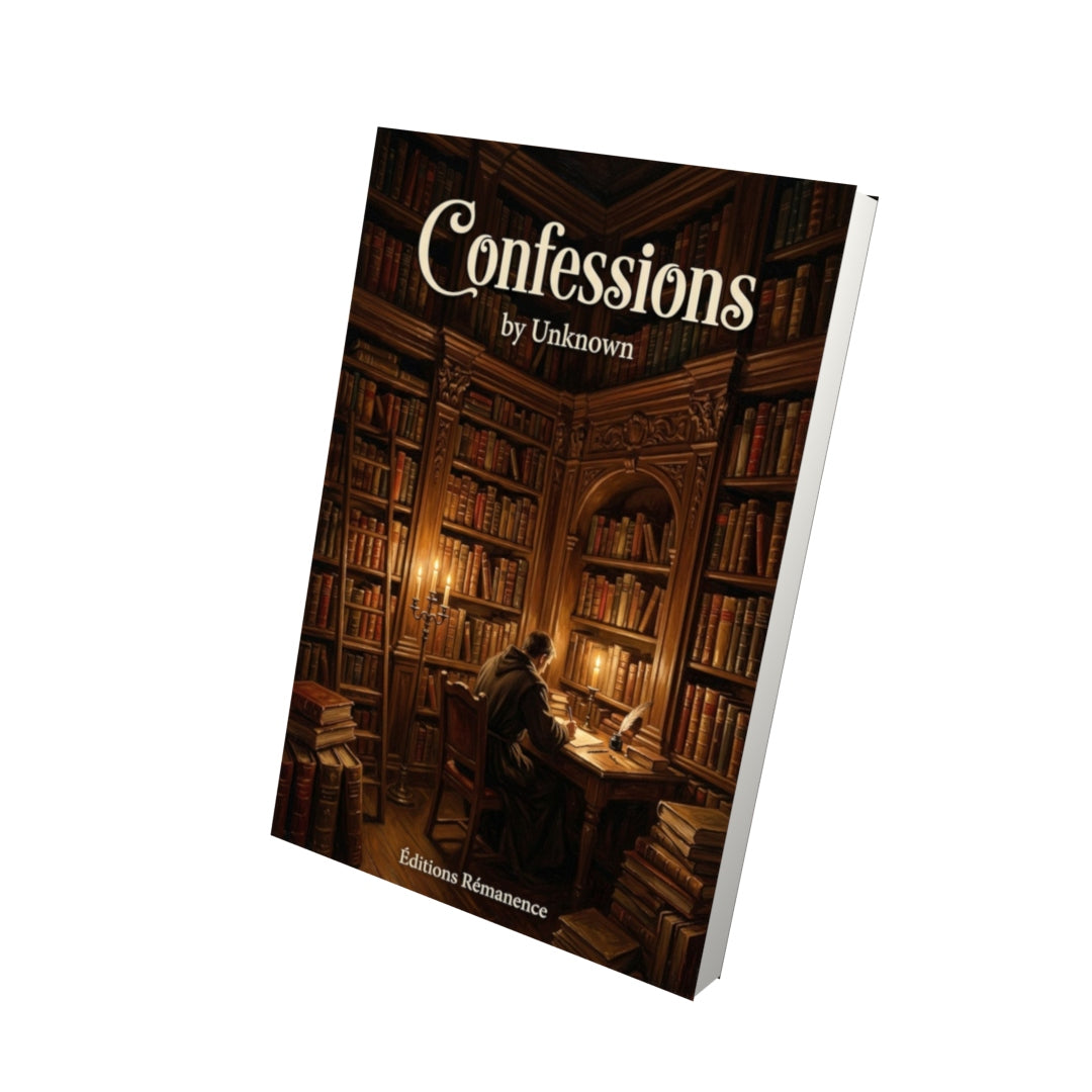 Livre Confessions - Vue 3D - Editions Remanence
