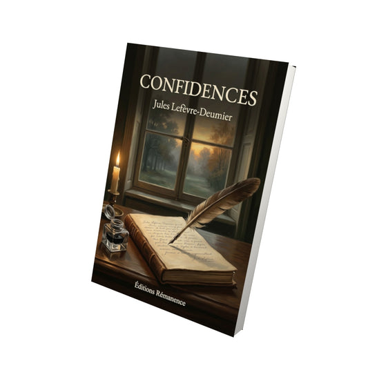 Livre Confidences par Jules Lefèvre-Deumier - Vue 3D - Editions Remanence
