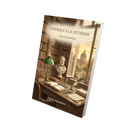 Livre Conseils à la jeunesse - Alfred Baudrillart - Vue 3D - Editions Remanence