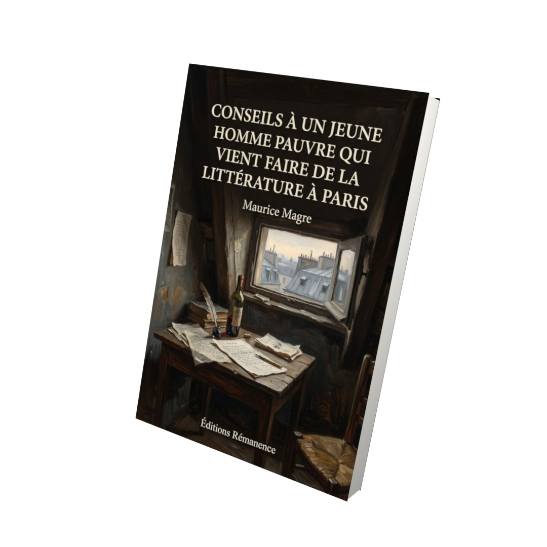 Livre Conseils à un Jeune Homme pauvre qui vient faire de la littérature à Paris par Maurice Magre - Vue 3D - Editions Remanence