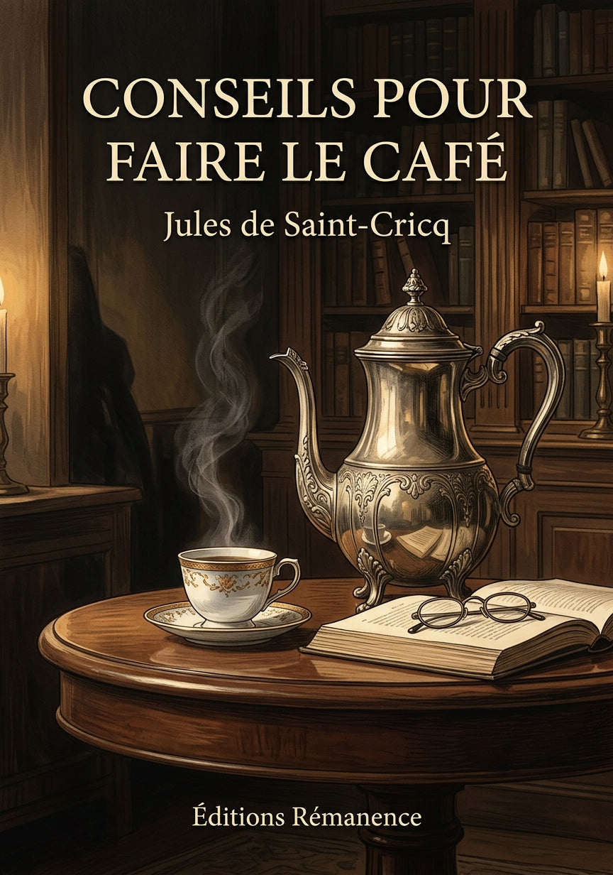 Livre Conseils pour faire le café par Jules de Saint-Cricq - Couverture - Editions Remanence