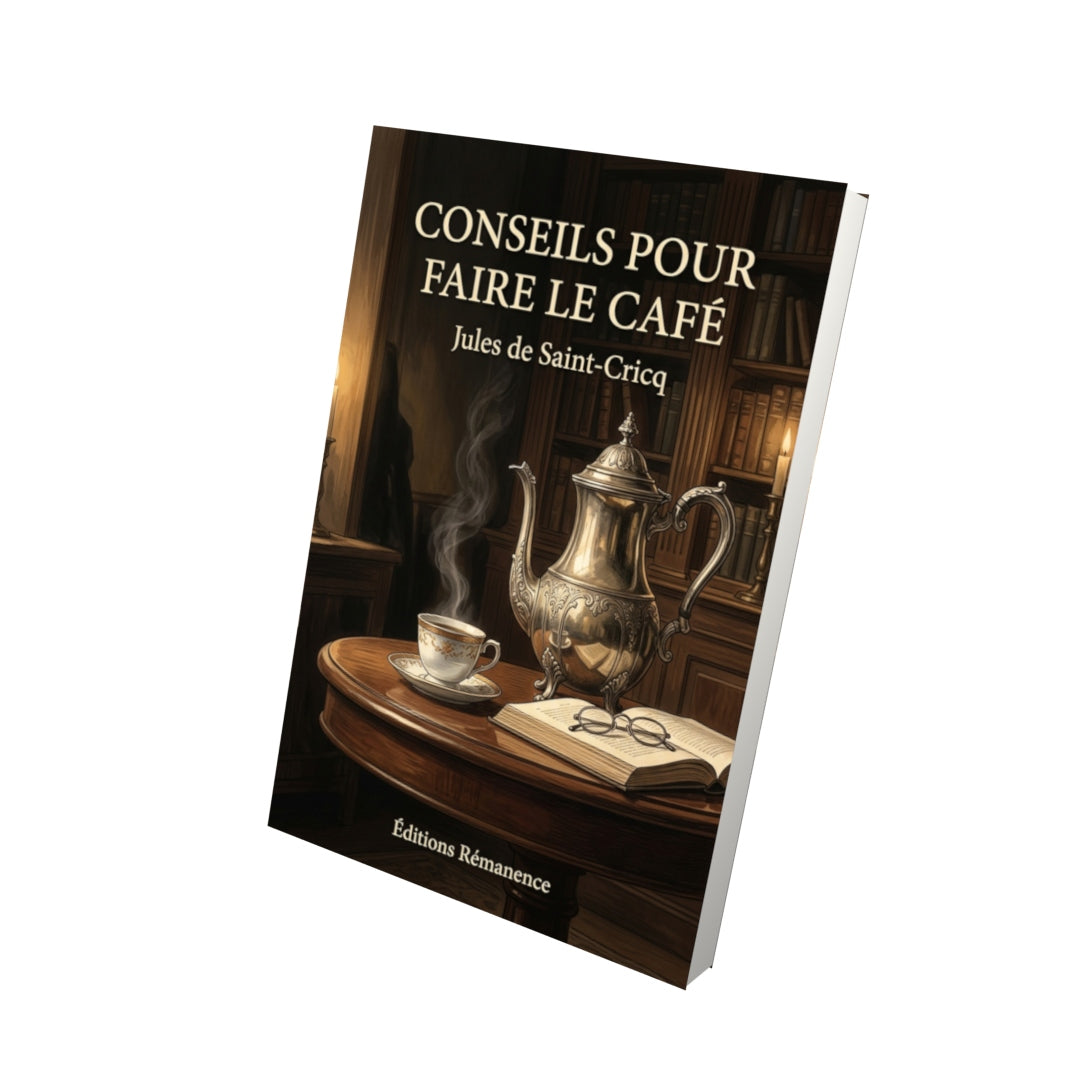 Livre Conseils pour faire le café par Jules de Saint-Cricq - Vue 3D - Editions Remanence