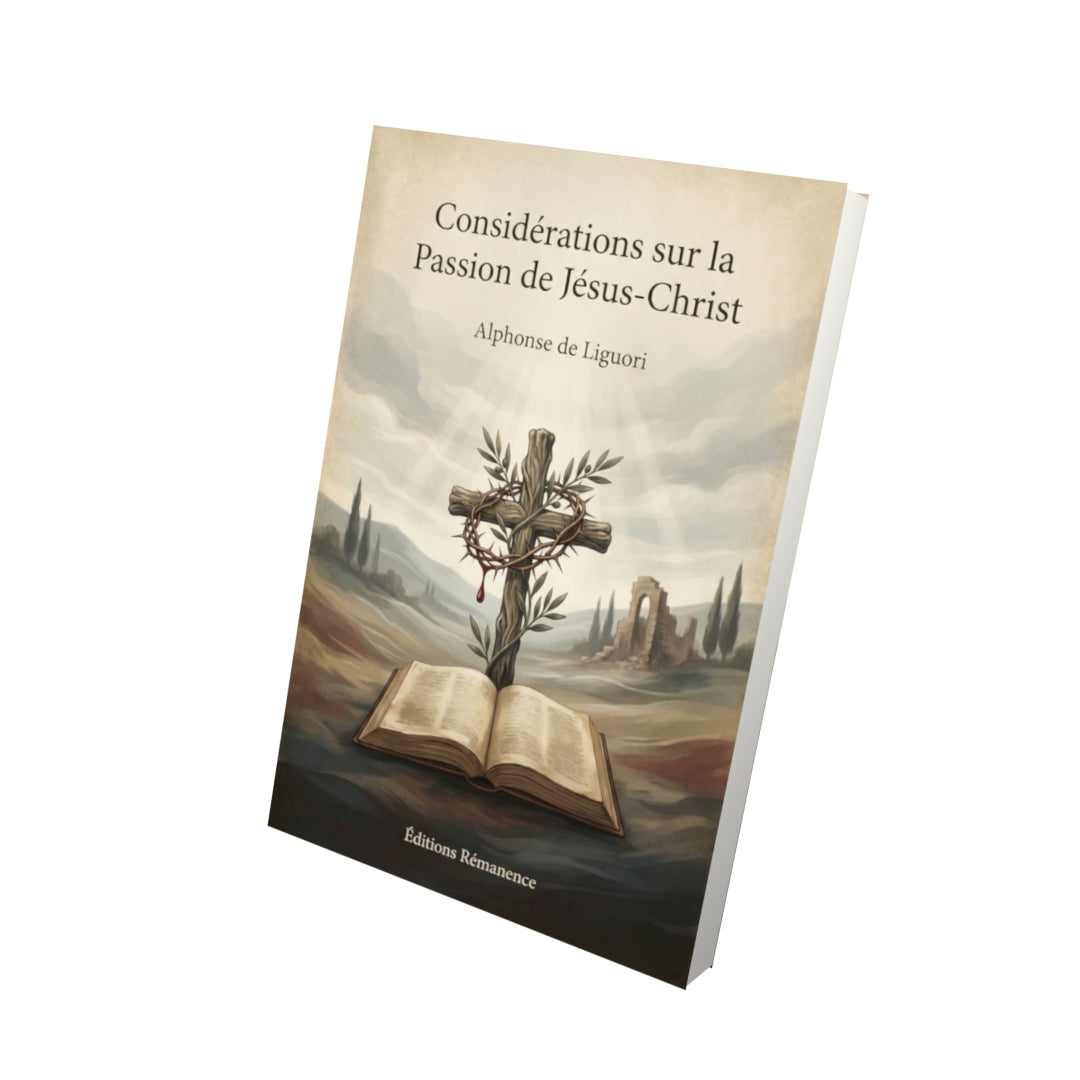 Livre Considérations sur la Passion de Jésus-Christ – Alphonse de Liguori - Vue 3D - Editions Remanence