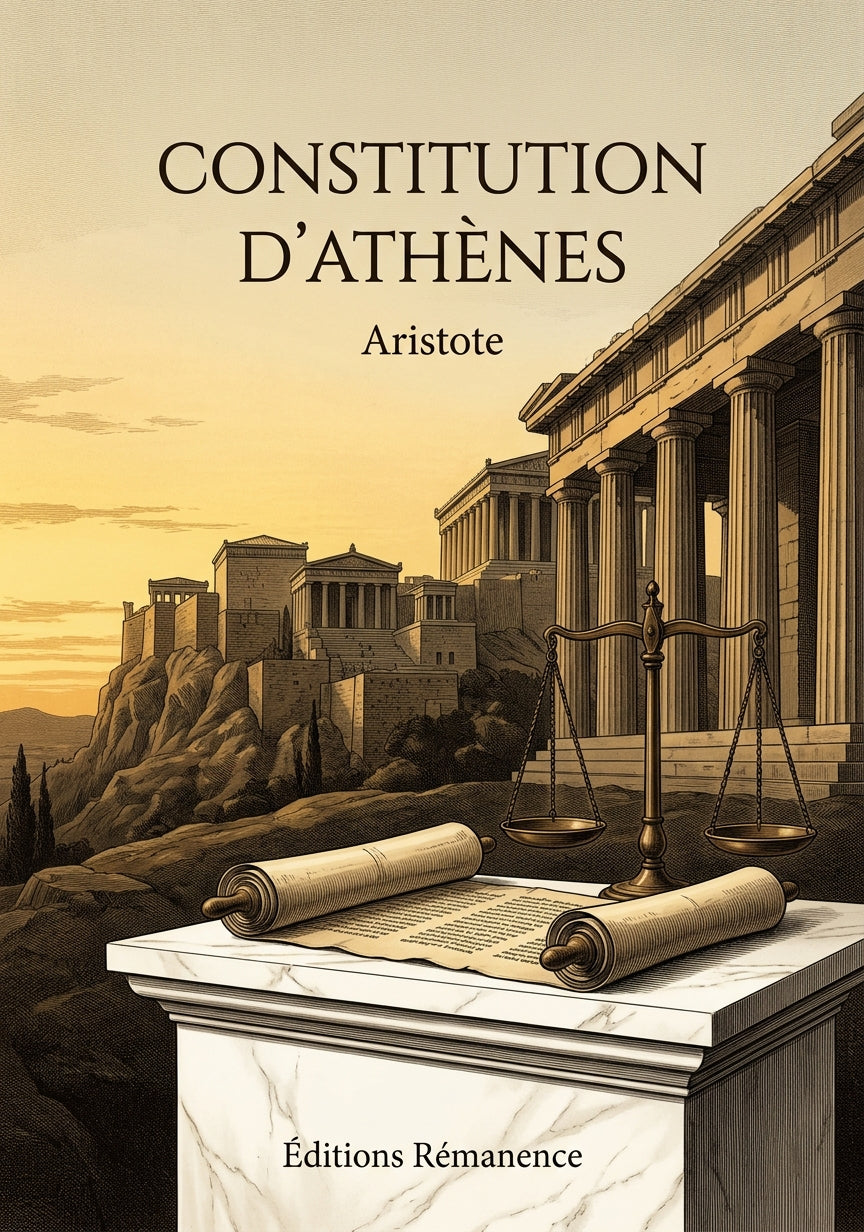Livre Constitution d’Athènes par Aristote - Couverture - Editions Remanence