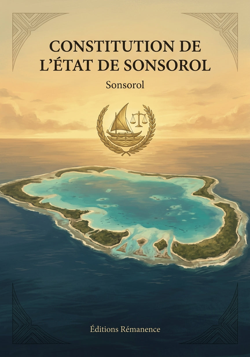 Livre Constitution de l'État de Sonsorol par Sonsorol - Couverture - Editions Remanence