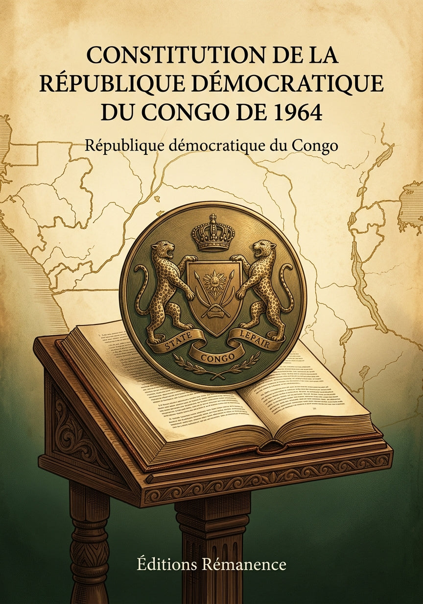 Livre Constitution de la République démocratique du Congo de 1964 par République démocratique du Congo - Couverture - Editions Remanence