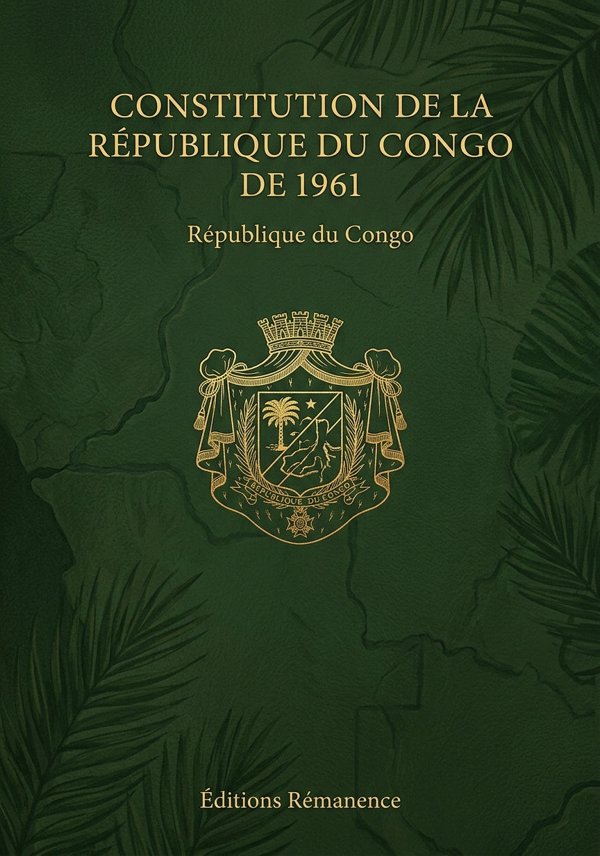 Livre Constitution de la République du Congo de 1992 par République du Congo - Couverture - Editions Remanence
