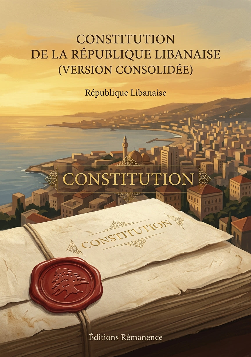 Livre Constitution de la République Libanaise (version consolidée) par République Libanaise - Couverture - Editions Remanence