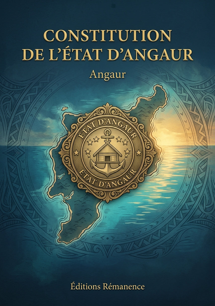 Livre Constitution de l’État d’Angaur par Angaur - Couverture - Editions Remanence