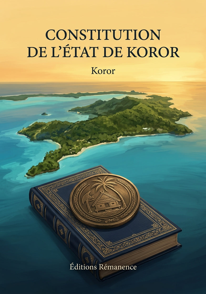 Livre Constitution de l’État de Koror par Koror - Couverture - Editions Remanence