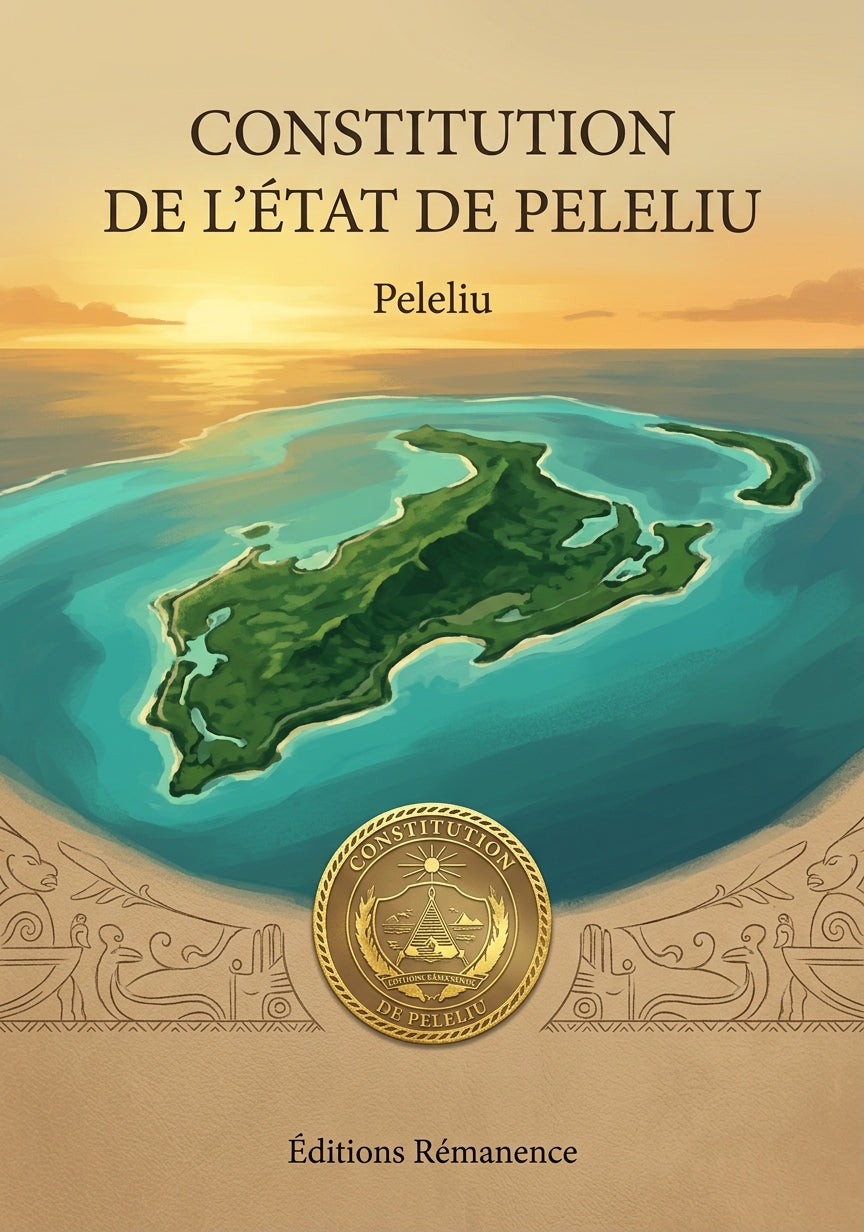 Livre Constitution de l’État de Peleliu par Peleliu - Couverture - Editions Remanence
