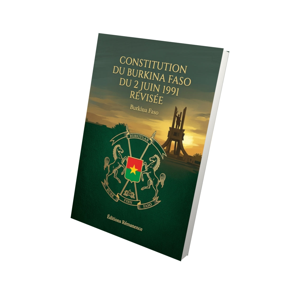 Livre Constitution du Burkina Faso du 2 juin 1991 révisée par Burkina Faso - Vue 3D - Editions Remanence