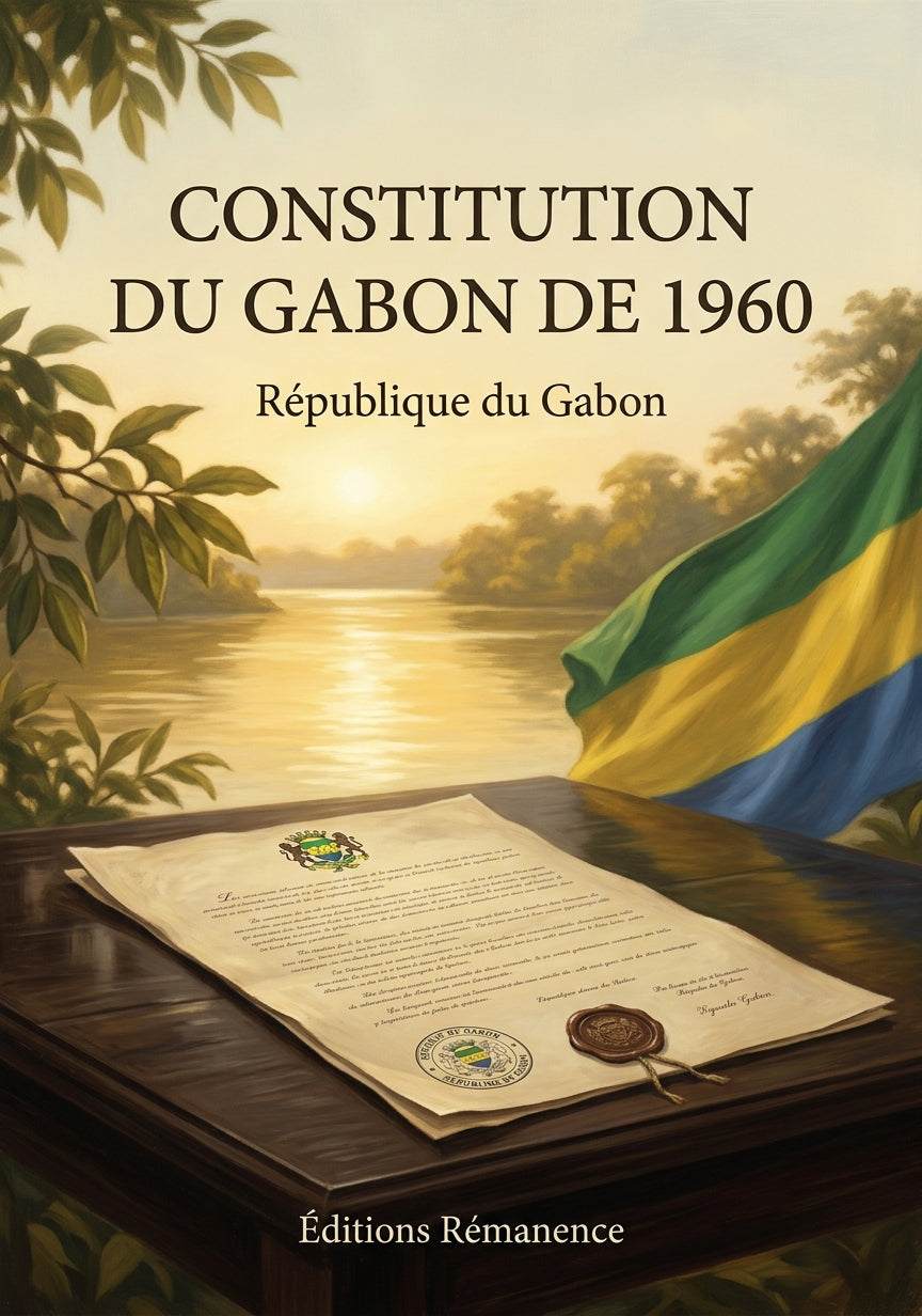 Livre Constitution du Gabon de 1960 par République du Gabon - Couverture - Editions Remanence