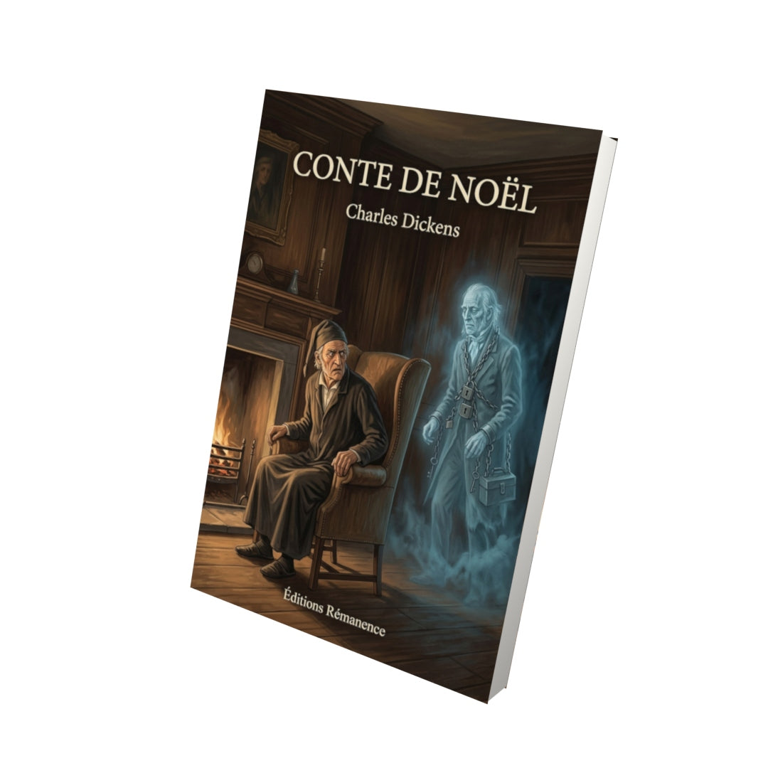 Livre Conte de Noël par Charles Dickens - Vue 3D - Editions Remanence