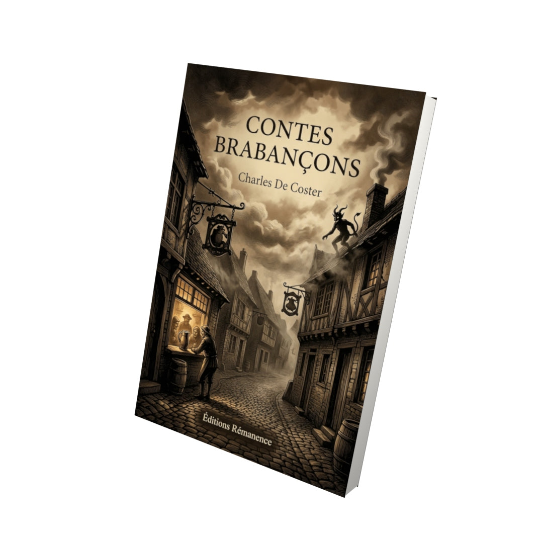 Livre Contes brabançons par Charles De Coster - Vue 3D - Editions Remanence
