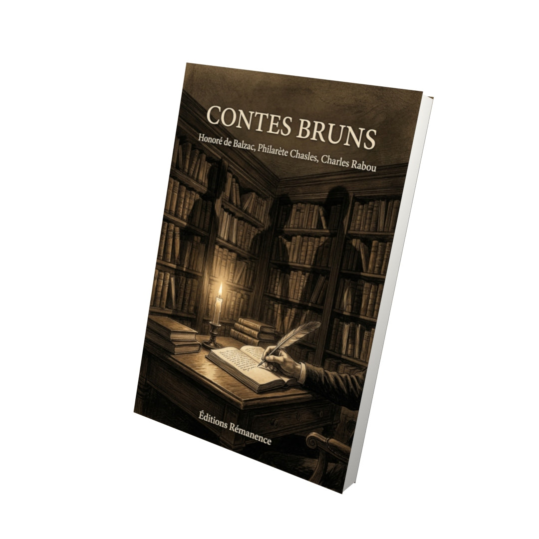 Livre Contes bruns par Honoré de Balzac, Philarète Chasles, Charles Rabou - Vue 3D - Editions Remanence