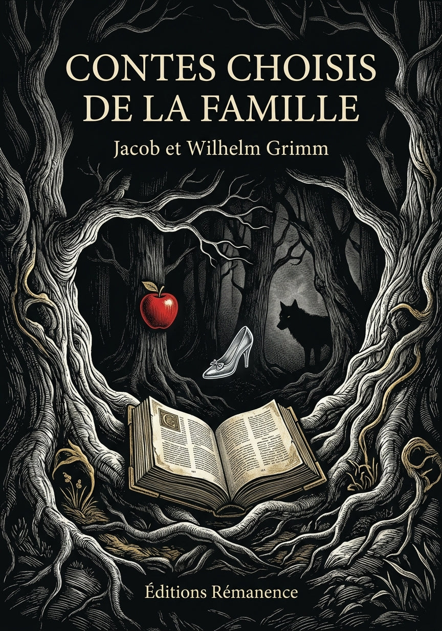 Livre Contes choisis de la famille par Jacob et Wilhelm Grimm - Couverture - Editions Remanence