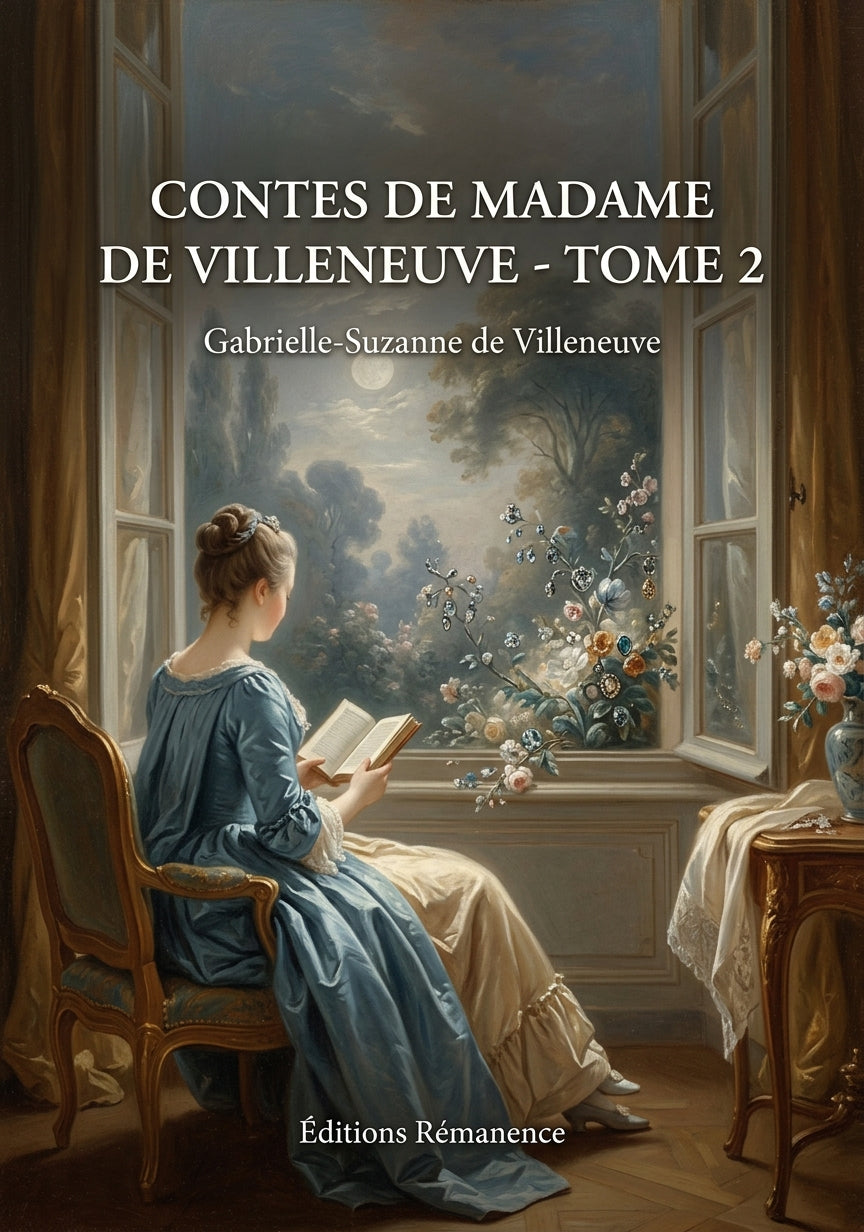 Livre Contes de Madame de Villeneuve - Tome 2 par Gabrielle-Suzanne de Villeneuve - Couverture - Editions Remanence