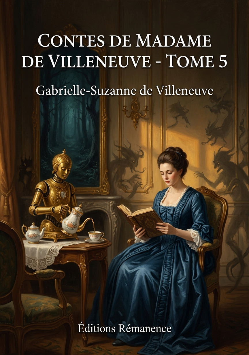 Livre Contes de Madame de Villeneuve - Tome 5 par Gabrielle-Suzanne de Villeneuve - Couverture - Editions Remanence
