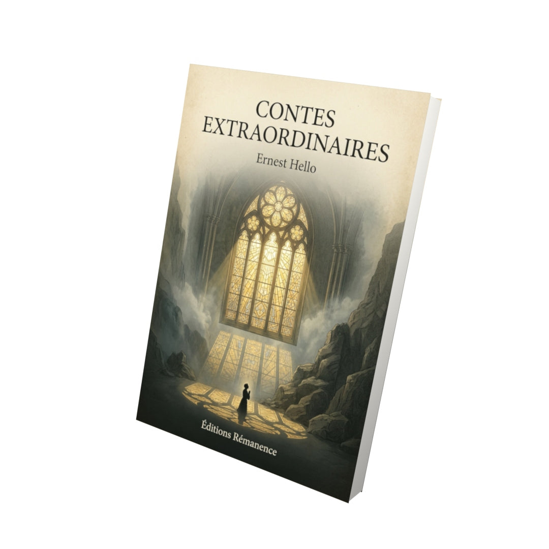 Livre Contes extraordinaires - Ernest Hello - Vue 3D - Editions Remanence