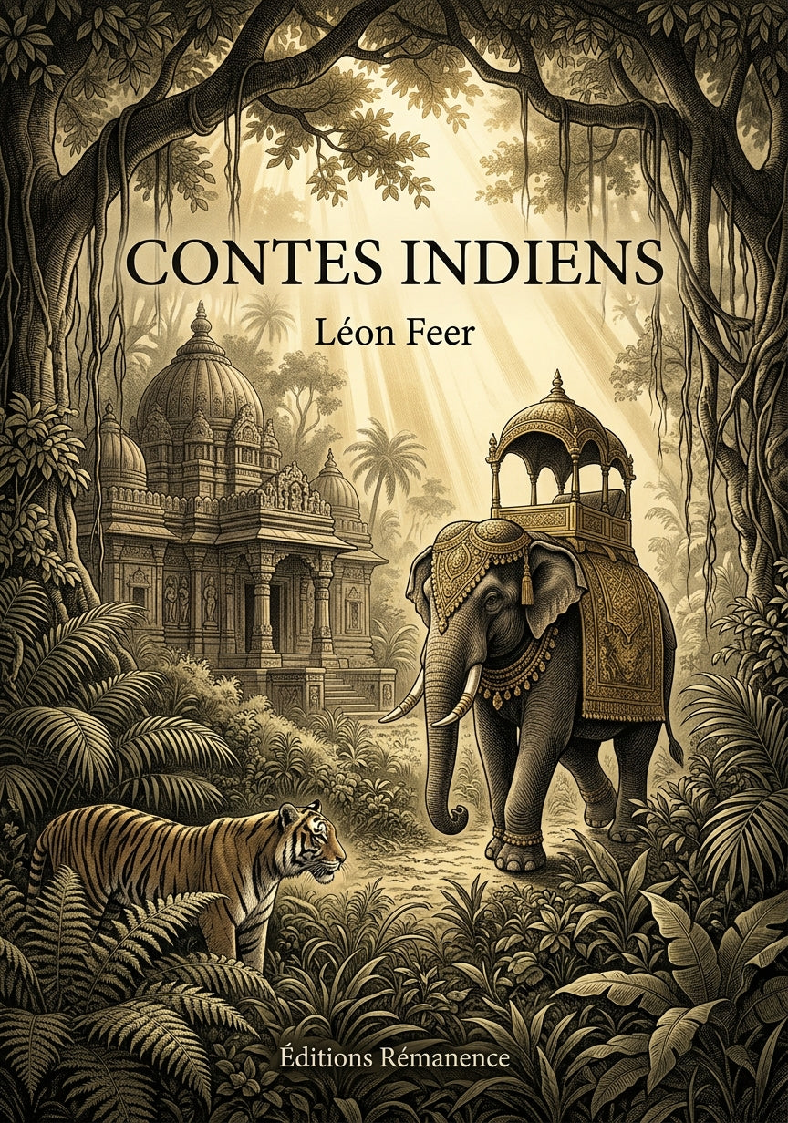 Livre Contes indiens par Léon Feer - Couverture - Editions Remanence